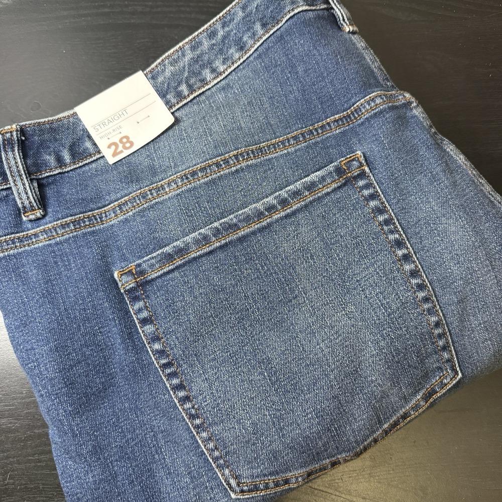 Lane Bryant Tighter Tummy Straight High Rise Jeans 26 48x27 Flex Magic Waistband